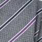 Szary wąski krawat klubowy w paski