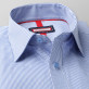 Niebieska taliowana koszula w kratkę gingham