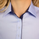 Błękitna bluzka w kropki z krótkim rękawem