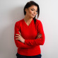 Czerwony sweter damski szpic