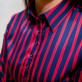 Granatowa bluzka w czerwone paski
