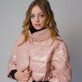 Krótka różowa kurtka pikowana 