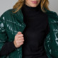Krótka zielona kurtka pikowana 