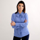 Błękitna bluzka damska z kokardą