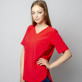 Czerwona bluzka oversize z krótkim rękawem