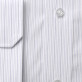 Biała taliowana koszula w prążki