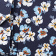 Granatowa taliowana koszula w kwiaty
