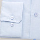 Błękitna taliowana koszula z dodatkiem lnu