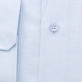 Błękitna taliowana koszula z dodatkiem lnu