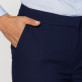 Granatowe klasyczne spodnie garniturowe typu Long Size