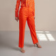 Klasyczne pomarańczowe spodnie garniturowe