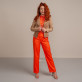Klasyczne pomarańczowe spodnie garniturowe