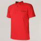 Czerwona koszulka polo z kontrastami