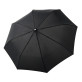 Czarny parasol Doppler w prążki