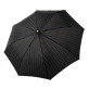 Czarny męski parasol Doppler w prążki