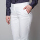 Białe klasyczne spodnie garniturowe