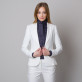 Biały garnitur damski typu Long Size