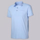 Błękitna koszulka polo z wykończeniem w kratkę