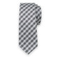 Krawat w czarno-białą kratkę