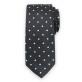 Czarny krawat w groszki