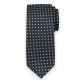 Czarny krawat w niebieskie kwadraty