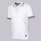 Klasyczna biała koszulka polo z kontrastami (rozmiary do 5XL)