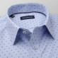 Błękitna taliowana koszula w kropki