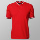 Czerwona koszulka polo z kontrastową stójką