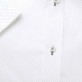 Biała taliowana koszula w kropki