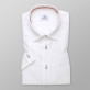 Biała taliowana koszula z dodatkiem lnu