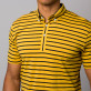 Żółta koszulka polo w paski