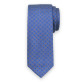 Wąski niebieski krawat w kropki
