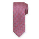 Wąski krawat w białą, granatową i czerwoną kratkę