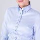 Błękitna bluzka z niebieskimi kontrastami typu long size