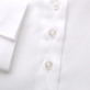 Klasyczna biała bluzka z krytym podpinanym kołnierzykiem