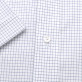 Biała taliowana koszula w kratkę
