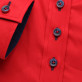 Czerwona bluzka damska z kontrastami