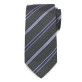 Klasyczny grafitowy krawat w kropki i pasy