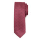 Wąski krawat w granatowo-czerwony wzór