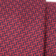 Wąski krawat w granatowo-czerwony wzór