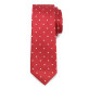 Wąski czerwony krawat w groszki