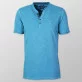 Turkusowy t-shirt rozpinany CASA MODA