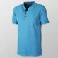 Turkusowy t-shirt rozpinany CASA MODA
