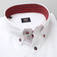 Klasyczna biała koszula z czerwonymi kontrastami
