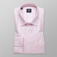 Różowa taliowana koszula w drobny wzór