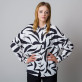 Biała bluzka oversize zebra