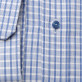 Biała taliowana koszula w niebieską kratkę