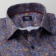 Brązowa taliowana koszula we wzory paisley