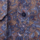Brązowa taliowana koszula we wzory paisley