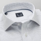Biała taliowana koszula w kratkę